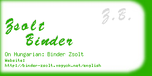 zsolt binder business card